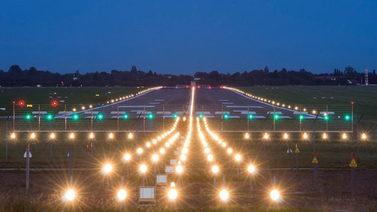 Airport runway and apron pavement works