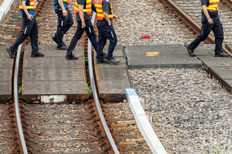Railway track renewal and construction works