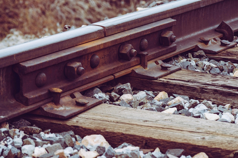 Track laying and ballast works during possession