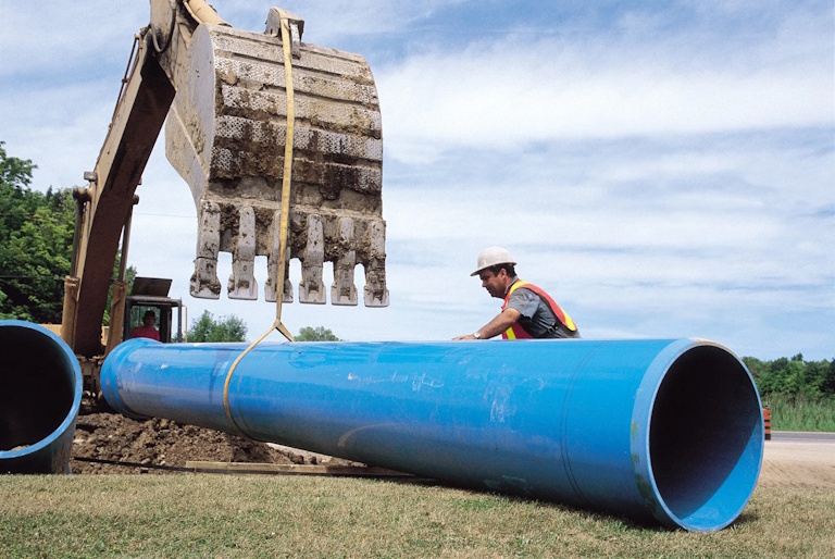 Water treatment works construction